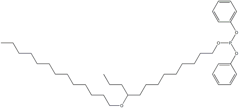 Phosphorous acid 10-(tridecyloxy)tridecyldiphenyl ester Struktur