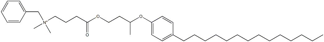 N,N-Dimethyl-N-benzyl-N-[3-[[3-(4-tetradecylphenyloxy)butyl]oxycarbonyl]propyl]aminium Struktur