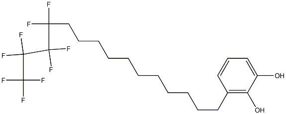 3-(12,12,13,13,14,14,15,15,15-Nonafluoropentadecyl)benzene-1,2-diol Struktur