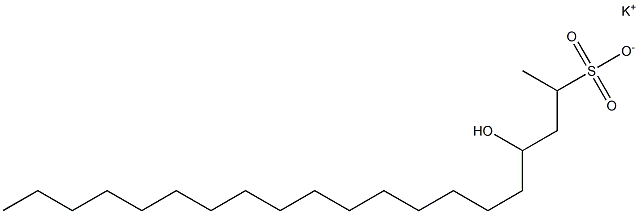 4-Hydroxyicosane-2-sulfonic acid potassium salt Struktur