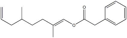 Phenylacetic acid 2,5-dimethyl-1,7-octadienyl ester Struktur