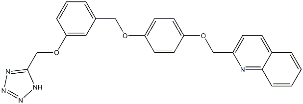 2-[4-[3-(1H-Tetrazol-5-ylmethoxy)benzyloxy]phenoxymethyl]quinoline Struktur