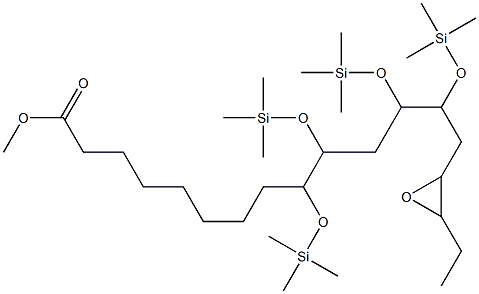 14-(3-Ethyloxiranyl)-9,10,12,13-tetrakis(trimethylsiloxy)tetradecanoic acid methyl ester Struktur