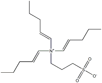 N,N-Di(1-pentenyl)-N-(3-sulfonatopropyl)-1-penten-1-aminium Struktur