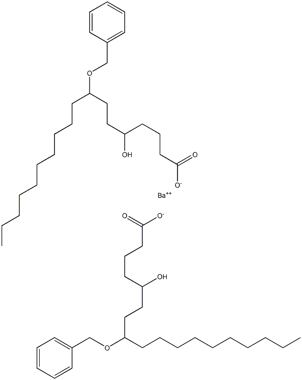 Bis(8-benzyloxy-5-hydroxystearic acid)barium salt Struktur