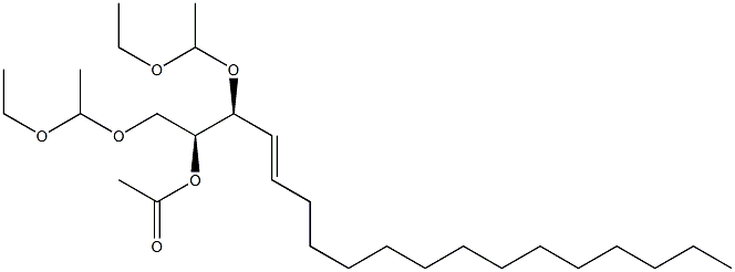 (2S,3S)-1,3-Bis(1-ethoxyethoxy)-4-octadecen-2-ol acetate Struktur