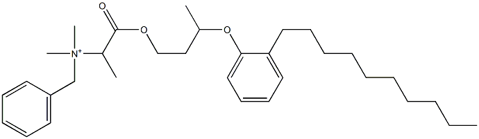 N,N-Dimethyl-N-benzyl-N-[1-[[3-(2-decylphenyloxy)butyl]oxycarbonyl]ethyl]aminium Struktur