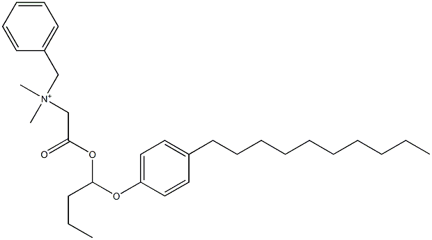 N,N-Dimethyl-N-benzyl-N-[[[1-(4-decylphenyloxy)butyl]oxycarbonyl]methyl]aminium Struktur