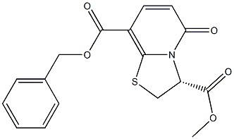 (3R)-2,3-Dihydro-5-oxo-5H-thiazolo[3,2-a]pyridine-3,8-dicarboxylic acid 8-benzyl 3-methyl ester Struktur