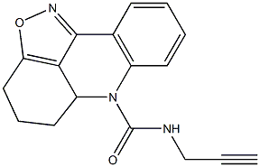 N-(2-Propynyl)-4,5,5a,6-tetrahydro-3H-isoxazolo[5,4,3-kl]acridine-6-carboxamide Struktur