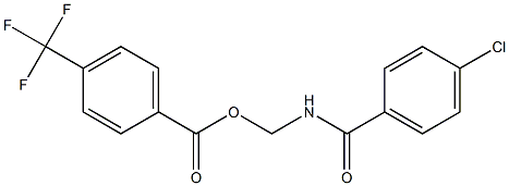 4-(Trifluoromethyl)benzoic acid [[4-chlorobenzoyl]amino]methyl ester Struktur