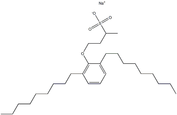 4-(2,6-Dinonylphenoxy)butane-2-sulfonic acid sodium salt Struktur