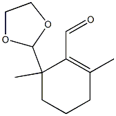 2,6-Dimethyl-6-(1,3-dioxolan-2-yl)-1-cyclohexene-1-carbaldehyde Struktur