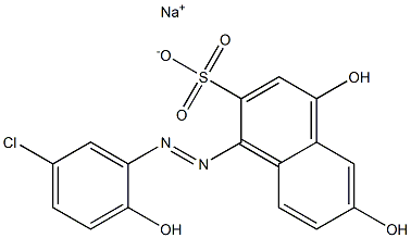 1-(5-Chloro-2-hydroxyphenylazo)-4,6-dihydroxy-2-naphthalenesulfonic acid sodium salt Struktur