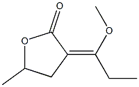 3-(1-Methoxypropylidene)-5-methyldihydrofuran-2(3H)-one Struktur