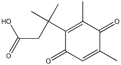 3,3-Dimethyl-3-(2,4-dimethyl-3,6-dioxo-1,4-cyclohexadienyl)propanoic acid Struktur