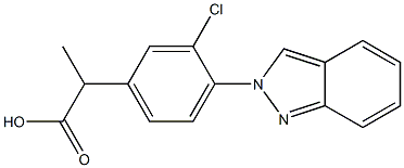 2-[3-Chloro-p-(2H-indazol-2-yl)phenyl]propionic acid Struktur