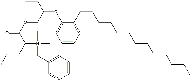 N,N-Dimethyl-N-benzyl-N-[1-[[2-(2-tridecylphenyloxy)butyl]oxycarbonyl]butyl]aminium Struktur