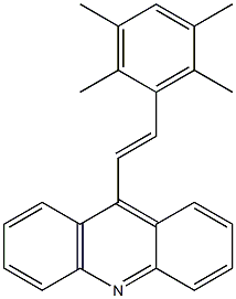 9-[(E)-2-(2,3,5,6-Tetramethylphenyl)ethenyl]acridine Struktur