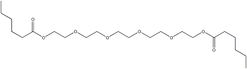 2,2'-[1,2-Ethanediylbis[oxy(2,1-ethanediyl)oxy]]bis(ethanol hexanoate) Struktur