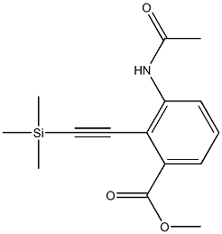 3-Acetylamino-2-(trimethylsilylethynyl)benzoic acid methyl ester Struktur