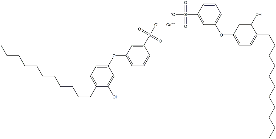 Bis(3'-hydroxy-4'-undecyl[oxybisbenzene]-3-sulfonic acid)calcium salt Struktur