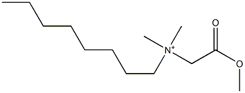 N-(Methoxycarbonylmethyl)-N,N-dimethyl-1-octanaminium Struktur