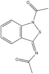 1-Acetyl-3(1H)-acetylimino-2,1-benzisothiazole Struktur