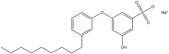 5-Hydroxy-3'-nonyl[oxybisbenzene]-3-sulfonic acid sodium salt Struktur