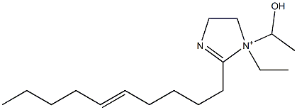 2-(5-Decenyl)-1-ethyl-1-(1-hydroxyethyl)-2-imidazoline-1-ium Struktur