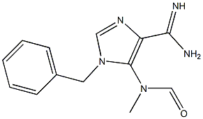 1-Benzyl-5-[formyl(methyl)amino]-1H-imidazole-4-carboxamidine Struktur