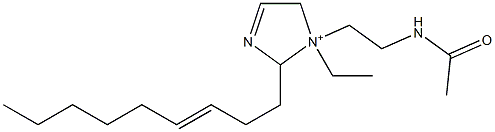 1-[2-(Acetylamino)ethyl]-1-ethyl-2-(3-nonenyl)-3-imidazoline-1-ium Struktur