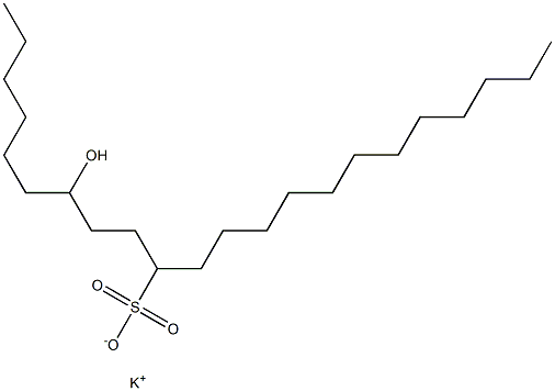 7-Hydroxydocosane-10-sulfonic acid potassium salt Struktur