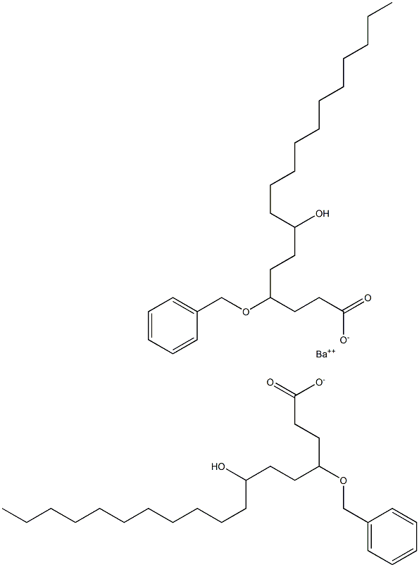 Bis(4-benzyloxy-7-hydroxystearic acid)barium salt Struktur