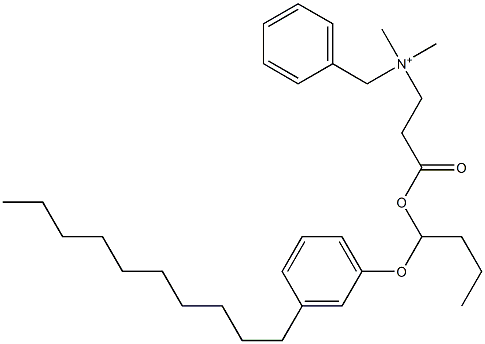 N,N-Dimethyl-N-benzyl-N-[2-[[1-(3-decylphenyloxy)butyl]oxycarbonyl]ethyl]aminium Struktur