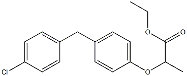 2-[4-(4-Chlorobenzyl)phenoxy]propionic acid ethyl ester Struktur