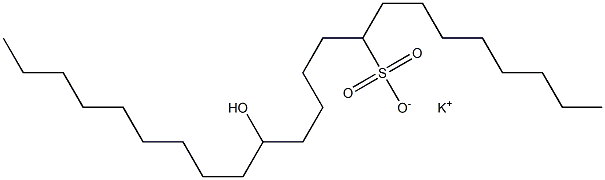 14-Hydroxytricosane-9-sulfonic acid potassium salt Struktur