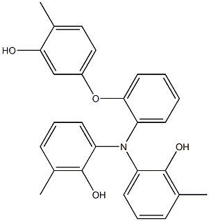 N,N-Bis(2-hydroxy-3-methylphenyl)-2-(3-hydroxy-4-methylphenoxy)benzenamine Struktur