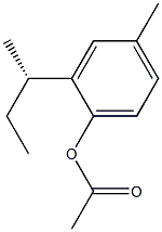 (+)-Acetic acid 2-[(S)-sec-butyl]-4-methylphenyl ester Struktur