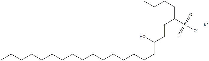 8-Hydroxytetracosane-5-sulfonic acid potassium salt Struktur