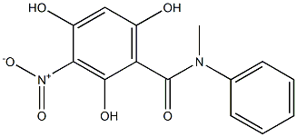 2,4,6-Trihydroxy-3-nitro-N-phenyl-N-methylbenzamide Struktur