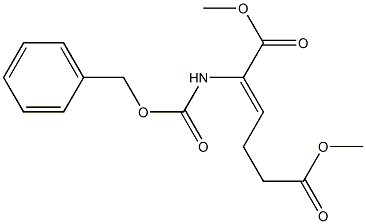 2-[[(Benzyloxy)carbonyl]amino]-2-hexenedioic acid dimethyl ester Struktur