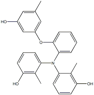 N,N-Bis(3-hydroxy-2-methylphenyl)-2-(3-hydroxy-5-methylphenoxy)benzenamine Struktur