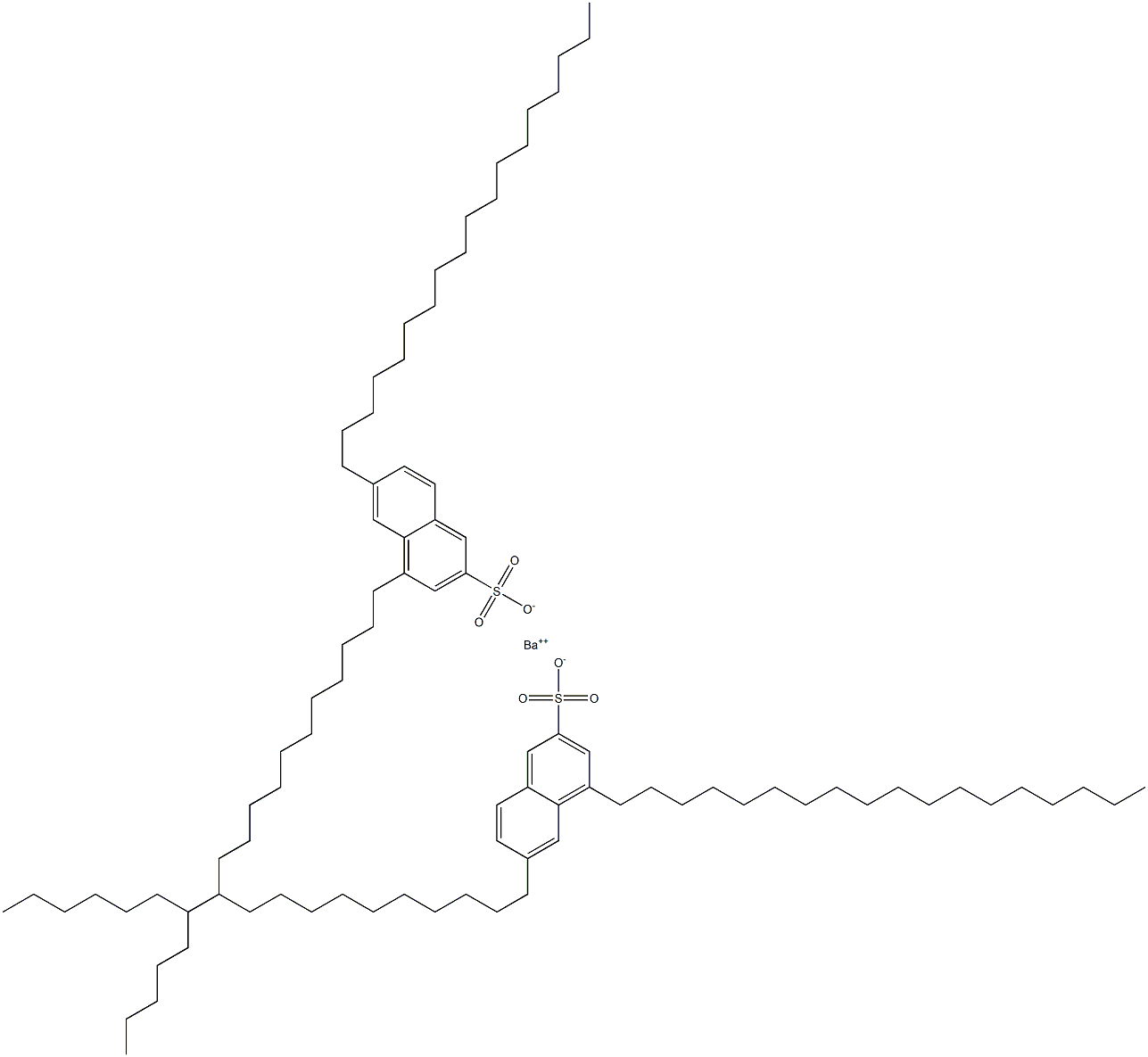 Bis(4,6-dioctadecyl-2-naphthalenesulfonic acid)barium salt Struktur