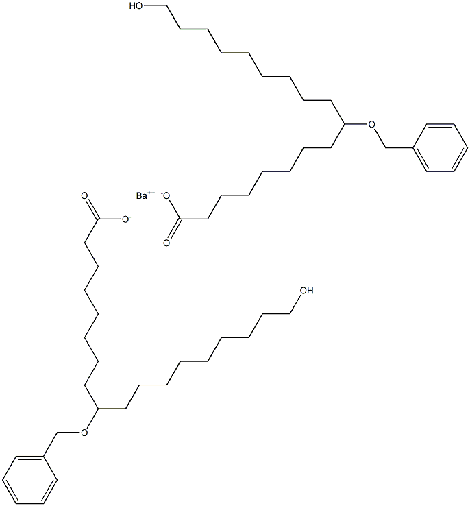 Bis(9-benzyloxy-18-hydroxystearic acid)barium salt Struktur