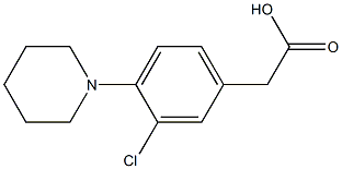 (3-Chloro-4-piperidinophenyl)acetic acid Struktur