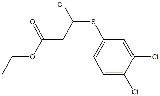 3-Chloro-3-[(3,4-dichlorophenyl)thio]propionic acid ethyl ester Struktur