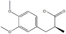 [S,(+)]-2-(3,4-Dimethoxybenzyl)propionic acid chloride Struktur