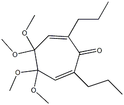 4,4,5,5-Tetramethoxy-2,7-dipropylcyclohepta-2,6-dien-1-one Struktur