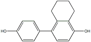 5,6,7,8-Tetrahydro-4-(4-hydroxyphenyl)naphthalen-1-ol Struktur